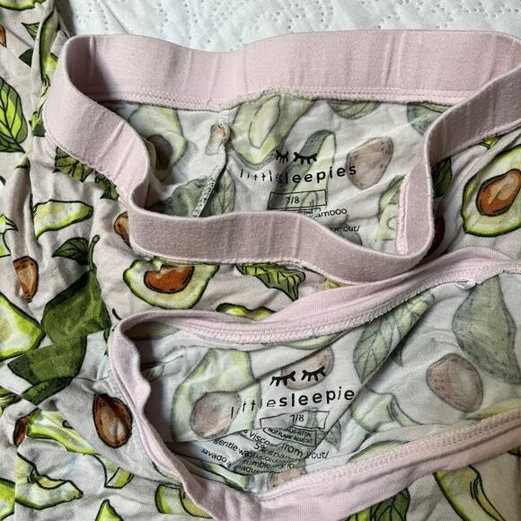 Little Sleepies Blush Pink Advocado PJ Set Size 7/8 - Picture 12 of 12